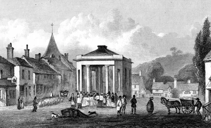 Westerham, Kent, graverad av H. Adlard, 1832