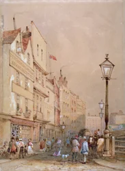 Utsikt över Smithfield Market, City of London, 1844.