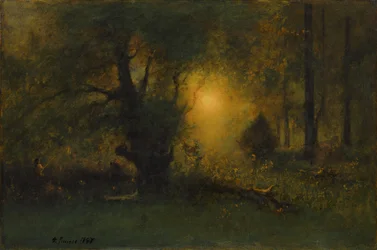 Soluppgång i skogen, 1887