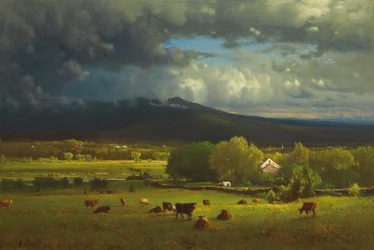 Solnedgång vid floden, 1867