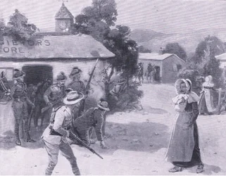 Bethunes lockbete, från After Pretoria: The Guerilla War publicerad av Harmsworth Bros Limited, 1901