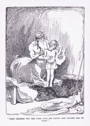 The Cheiron lade lyran i hans händer och fick honom att spela, från The Heroes publicerad av George Allen och Unwin 1929