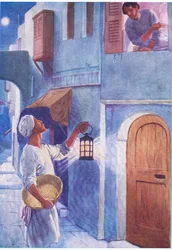 Den ovänliga grannen, från The Bible Picture Book utgiven av Thomas Nelson, c.1950