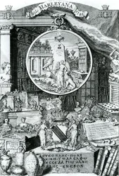 Bokskylt av Lord Harley, 1741