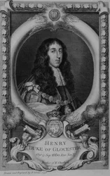 Henry, hertig av Gloucester (1639-60) yngre bror till Karl II, graverad av konstnären