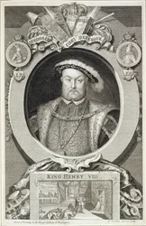 Henrik VIII (1491-1547), efter en målning i Royal Gallery i Kensington