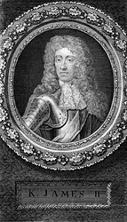 King James II av England, 1700-talet.