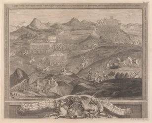Battle-Array of Carberry-hill nära Edinburgh med överlämnandet av Mary Queen of Scots till de konfedererade Lords of Scotland, och flykten från Earl Bothwell, 1567