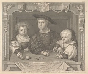 Tre barn till Henrik VII och Elizabeth hans drottning, prins Arthur, prins Henrik och prinsessan Margaret