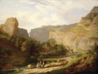 A View of Cheddar Gorge (olja på duk)