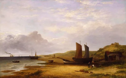 Coast Scene (olja på duk)