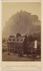 Edinburgh Castle från Grassmarket