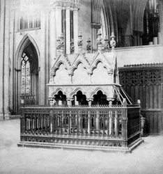 Monument över Walter de Grey, York Minster, York, North Yorkshire, tidigt 1900-tal.