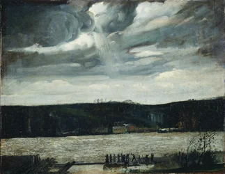 En molnig dag (Hudsonfloden: annalkande by)