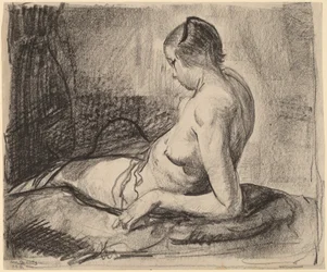 Naken flicka liggande, 1919.