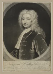 Edmund Halley, ca 1705 (mezzotint)