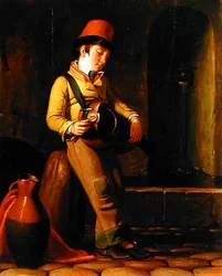 Savojarisk musiker, ca 1836 (olja på panel)