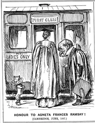 Heder till Agneta Frances Ramsay! Cambridge, juni 1887