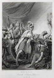 LOUIS IX, Sankt Ludvig av Frankrike (gravyr)