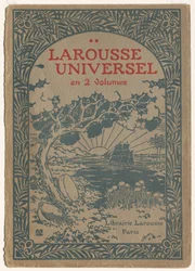 Larousse Universal: Omslag (Le Larousse Universel) (träsnitt i färg)