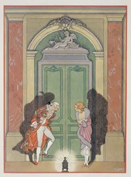 Ett par i levande ljus, illustration från 