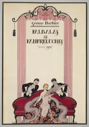 Omslag till Falbalas et Fanfreluches, Almanac 1925, av George Barbier (1882-1932), Frankrike, 1900-talet