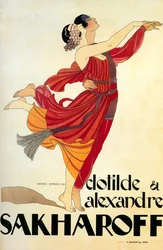 Dansarna Clotilde och Alexandre Sakharoff 1921 (affisch)