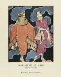 Två på morgonen, pub. 1923 (stenciltryck)