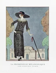 The Melankolic Walker, pub. 1922 (stenciltryck)