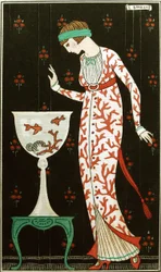 "Brochee Silk Indoor Dress" 1913 (stencil)