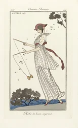 Robe de Linon tryckt, från Costumes Parisien, pub.1913 (stenciltryck)