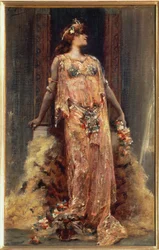 Sarah Bernhardt (1844-1923) i rollen som Kleopatra