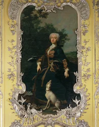 Porträtt av ärkehertiginnan Maria Amalia Josepha av Österrike, maka till den bayerske kurfursten Carl Albrecht ...