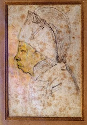 Porträtt av Francois Hanriot (1761-1794) Teckning av Gabriel (1700-talet), Paris, Musee Carnavalet