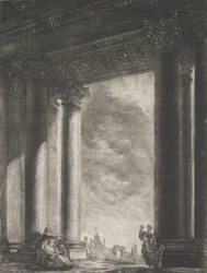 En vy över vestibulen av Santa Maria Maggiore i Rom, 1765-67.
