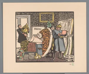 Soldater plundrar ett hus Kultur och mat (titel på objekt)