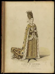 Isabeau av Bayern, Frankrikes drottning, sent 1700-tal.