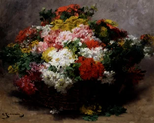 Mångfärgade asters. Målning av Georges Jeannin (1841-1925) Privat samling.