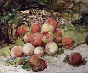 Persikor. Målning av Georges Jeannin (1841-1925) Privat samling.