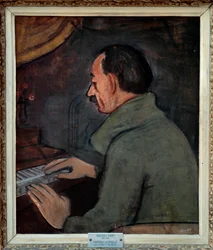 Porträtt av Maurice Utrillo (1883-1955), fransk målare. Målning av Georges Kars (1882-1955), 1900-talet. Olja på duk. Mått: 0,56 X 0,47 m. Lyon. Museum of Fine Arts. Försiktig! Användning av detta verk kan vara föremål för en begäran om tillstånd från tred