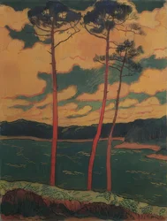 De röda tallarna. 1888