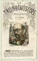 BISMARCK Otto Eduard Leopold von Bismarck-Schönhausen (1815-1898), - illustration från "Le Trombinoscope", en satirisk politisk tidskrift av Leon-Charles Bienvenu, känd som Touchatout (1835-1910) monografi N. 7, Paris