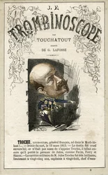 Louis-Jules TROCHU (1815-1896) illustration från "Le Trombinoscope", en satirisk politisk tidskrift av Leon-Charles Bienvenu, känd som Touchatout (1835-1910) monografi N. 6, Paris