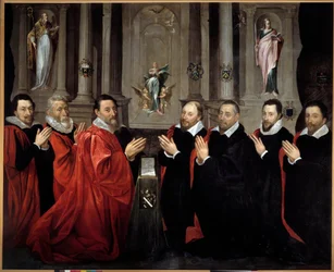 Köpmännens och stadens echeviners prevot 1611. Målning av Georges Lallemant (1575-1635)