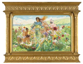 The Flower Knight (olja på duk)