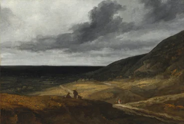 Landskap nära Paris, ca 1840 (olja på tyg)