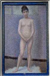 Ansiktssättande målning av Georges Seurat (1859-1891)