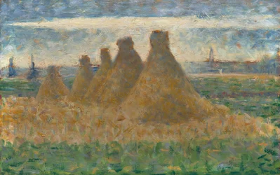 Haystacks, ca 1882 (olja på trä)