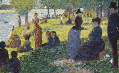 Oljeskiss för La Grande Jatte, 1884