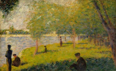 Studera för En söndag på La Grande Jatte, 1884.